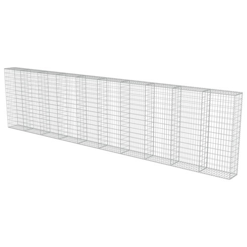 ClearAmbient Verzinkte Stahl-Gabionenwand mit Abdeckung | Wayfair.de
